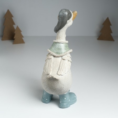 Polystone souvenir "Goose in a long cap and cape" 9x13x28 cm-4