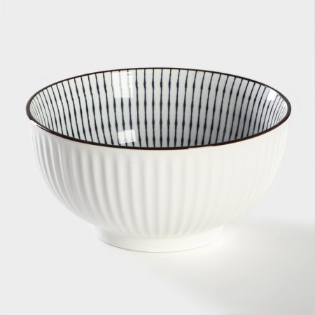Ceramic "Illusion", 850 ml, white and gray color