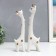Souvenir Ceramics "White Giraffes with bows and colors" Set 2 pcs 22x4x6 25x5x7 cm