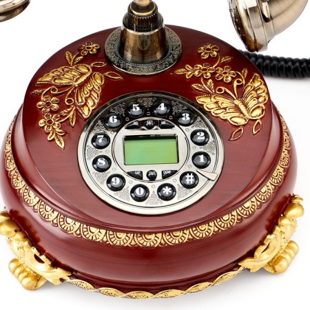 Retro-telephone "Butterfly", 23 x 26 cm, brown-1