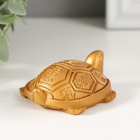 NECKE Polystone for gold "Turtle with symbols on the shell" 6.4x5.5x2.2 cm-2