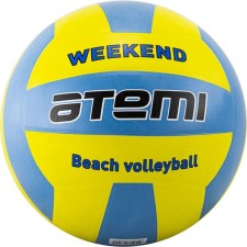 Volleyball ball atemi Weekend, rubber, yellow-blue, size 5, circle 65-67 cm