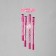 Wind Music Plastic "Butterfly with Flower" mix 4 tubes 40 cm