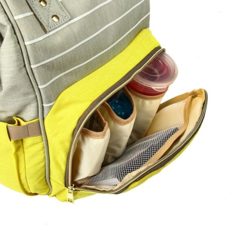 Women's backpack, for mom and baby, model "Bag-rugzak", yellow color-7