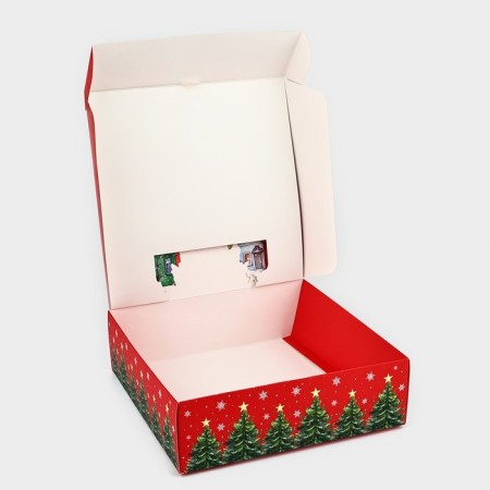 Gift box New Year's folding "City Life", 26 × 26 × 8 cm-7