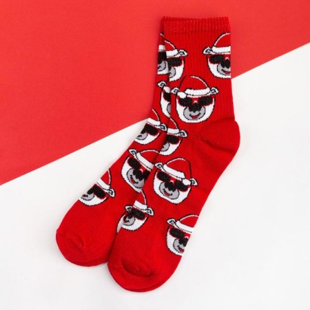 New Year. New Year's socks KAFTAN "Bear" size 41-44 (27-29 cm), red color-1
