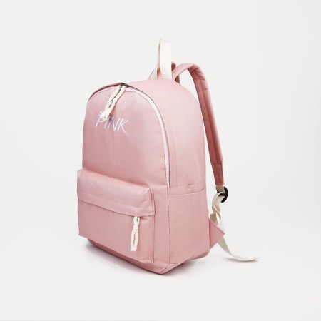 Set of backpacks on lightning from textiles, cosmetic bags, pencil case, pink color-4