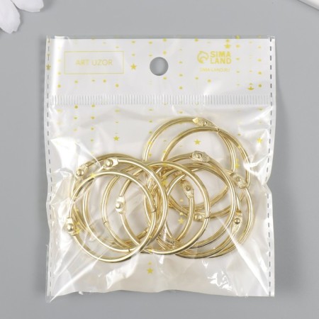 Rings for creativity (for photo albums) "gold" int. D = 3.5 cm external. D = 4 cm set 10 pcs-4