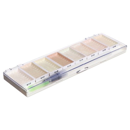 Watercolor paints, mother -of -pearl, + brush, in a plastic box, 8 colors-2