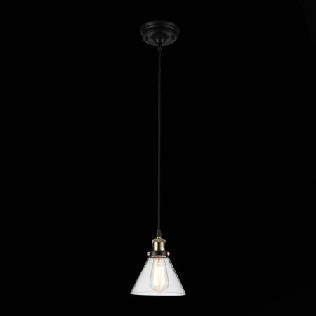 Suspension lamp ST LUCE. SL237.403.01. Evoluto. 1x40 W, E27, 18x18x13.5 cm, black color, bronze-1