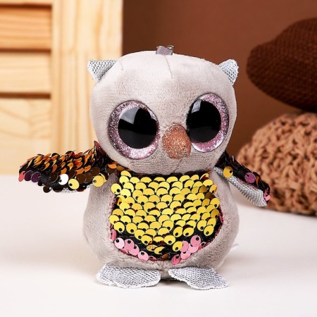 Soft toy "owl", on a key fob, 10 cm, color mix-4