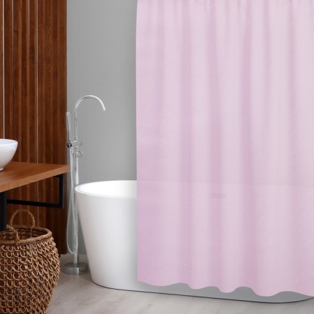 Bathroom curtain "Diamond", 180 × 180 cm, light pink color