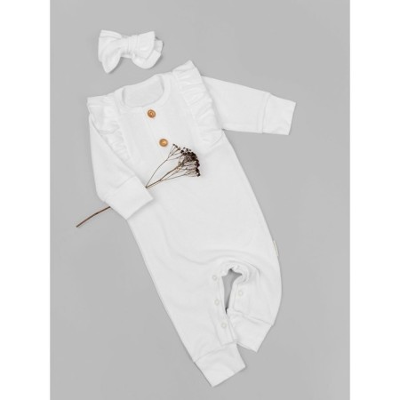Children's overalls with ruffles fashion, height 68 cm, milk color-12