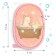 Baby washcloth, terry for bathing Basic crumb I, pink color