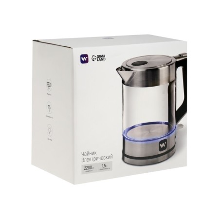 Electric kettle Windigo LSK-1806, glass, 1.5 l, 2200 watts-11