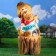 Garden figure "Lesovik on the stump" 41x33x77cm, mix