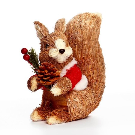 Decorative souvenir from natural materials "Belchok in a fur coat" 15 × 21 × 22 cm-2