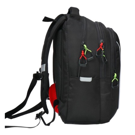 School backpack, 40 x 27 x 20 cm, Grizzly, ergonomic back, laptop department, black-3