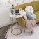 Coffee table "ST128.0", 450 × 450 × 750 mm, color MDF Monte White / Metal Metal Golden