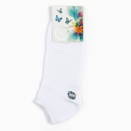 Women's socks, white color, size 36-38-4