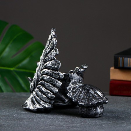 Stand for the bottle "Feather" silver, 12x21x15cm-3