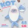 Soft toy "Cat" in a shark costume, 48 cm, blue color