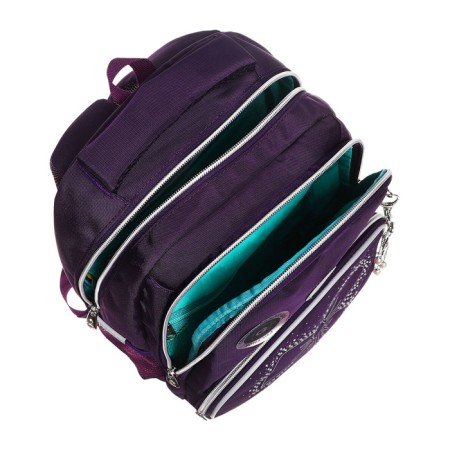 School backpack, 40 x 27 x 20 cm, Grizzly, ergonomic back, laptop department, purple-12