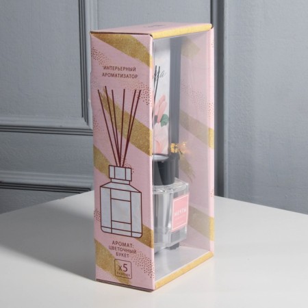 Diffusor aromatic 50 ml. “Tenderness”, flower aroma, 10.2 x 19.6 x 5.2 cm.-3