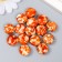 Beads for creativity plastic "Marble. Orange-red" set of 15 pcs 1.7x1.7x1 cm