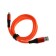MicroUSB cable - USB, 2.4 A, TPE braid, thickened, 1 meter, orange