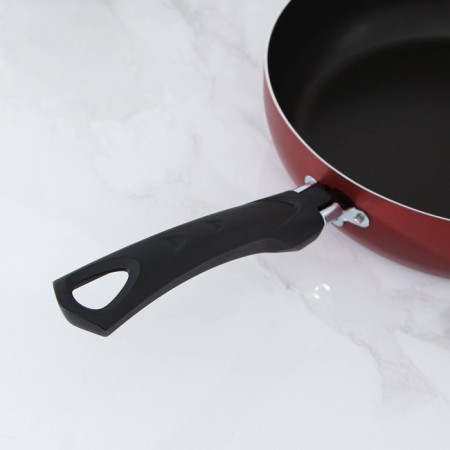 Flot Dilan Promo, D = 26 cm, plastic handle, anti -stick coating, burgundy color-4