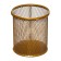 A glass for writing accessories, round, mesh, metal, gold