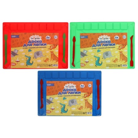 Calligrata, A4, +2 stack, departments for plasticine, 2.2 mm, plastic, with a side, mix