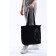 Shopper bag silhouette, without lining, black color