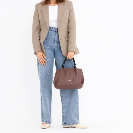 Bag Female, average size, brown color-6