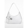 Women's bag with zipper, silver color