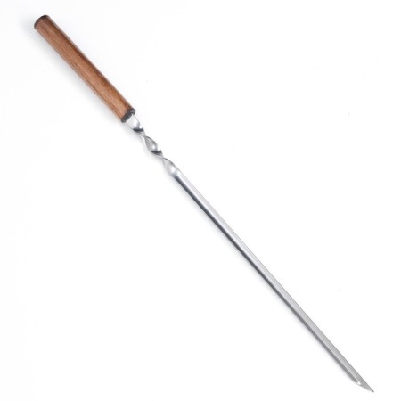 Shampoo corner, with a wooden handle "Eco" working part - 35 cm, 58 x 1.2 cm, steel - 2 mm,-1