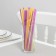Disposable tubes for drinks, 21 cm, d = 5 mm, 50 pcs, with corrugation, color mix