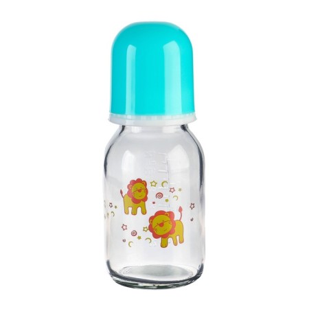 A bottle for feeding, a classic throat, 120 ml., From 0 months, glass, color mix-7