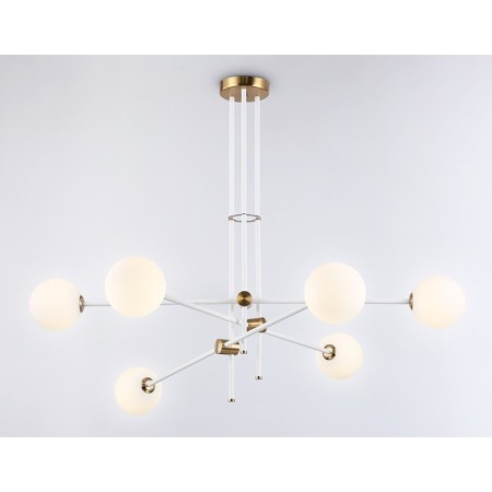 Suspended Ambrella Light, Modern, TR2521, 6XG9, white color, brass-2