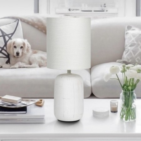 RIVOLI RAMONA 1CHA14, 40 watts ceramics white with a lampshade-5