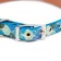 Collar "mermaid", artificial leather, 31 x 1 cm, mix of flowers
