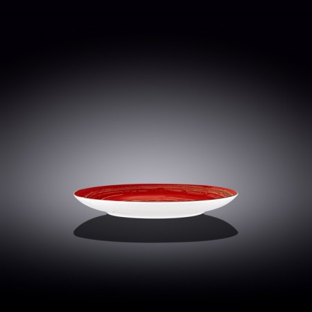 The plate round Wilmax England Spiral, D = 20.5 cm, the color is red-1