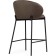 Haric Nile Metal/velor stool, black/chocolate 58x45x92 cm