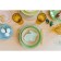 Board ceramic dining share "pastel", d = 27 cm, green color