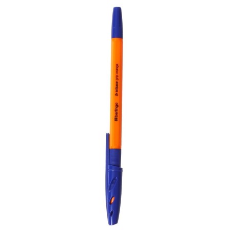 Ballpoint handle Berlingo "Tribase Grip Orange", 0.7 mm, flu, blue-1