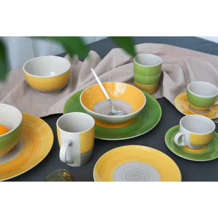 Salamic Ceramic Dolyana "Sunflower", 800 ml, d = 14 cm, green color-5