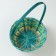 Wicker basket, 20.3 x 20.3 x 9.5/33 cm, green, bamboo