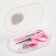 Children's manicure set (scissors, kniper, saw), pink color
