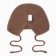 Hat knitted baby I r.48-50, col. coffee